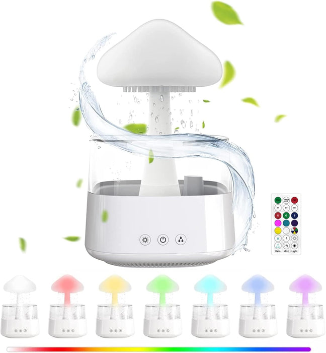 Humidifier Essential Oil Diffuser Rain Cloud 450ml 7 Colours LED Night Light