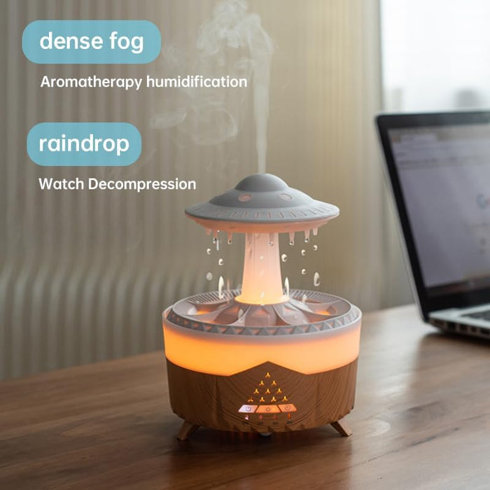 Multi-Functional Rain Cloud Aromatherapy Humidifier: 7-Color LED Night Light