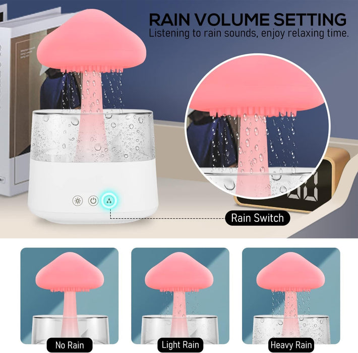 Humidifier Essential Oil Diffuser Rain Cloud 450ml 7 Colours LED Night Light