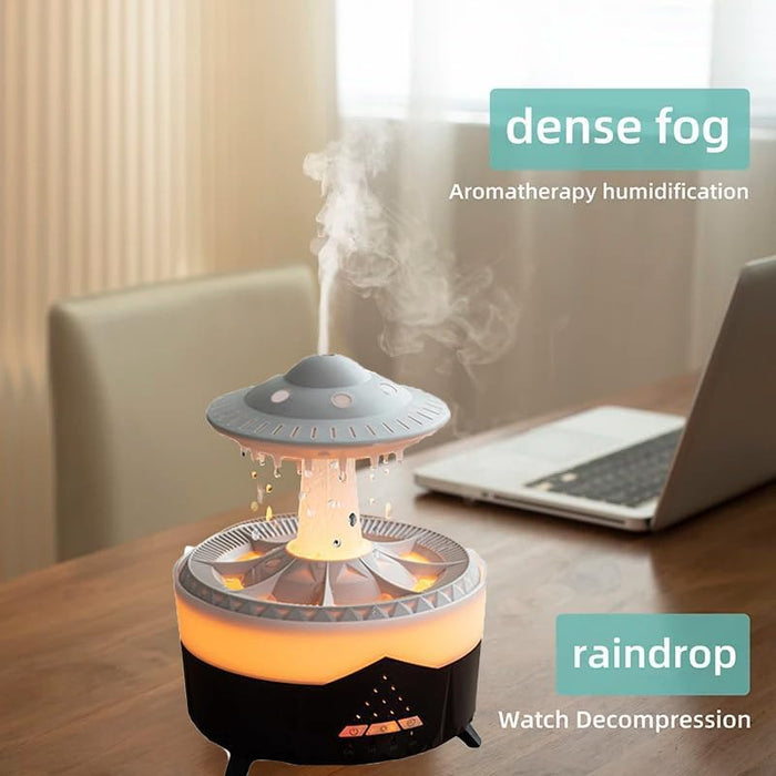 3 in 1 Rain Cloud Humidifier Oil Diffuser Water drip 350ml Night Light