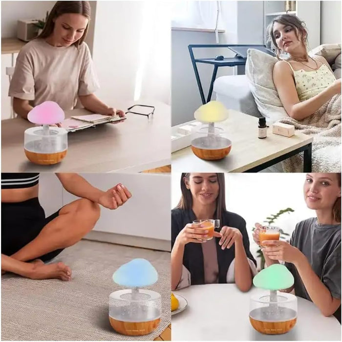 Rain Cloud Night Light Aromatherapy Humidifier Essential Oil Diffuser | 380ML 7-Color